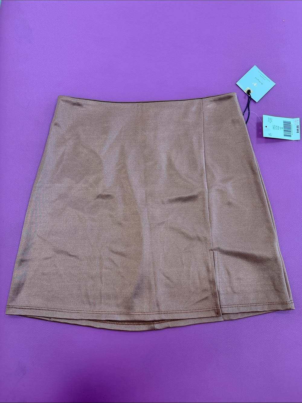 Classic A-Line Copper metallic Mini Skirt - Women